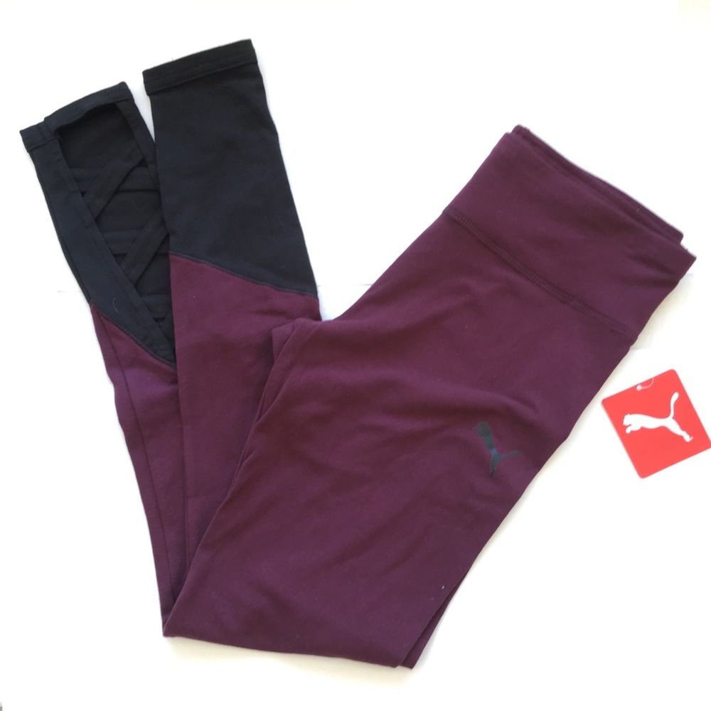 New! Puma Interlace Tights, Sz Medium